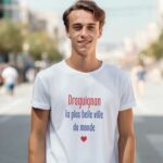 T-Shirt Blanc Draguignan la plus belle ville du monde Pour homme-2
