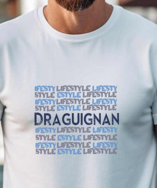 T-Shirt Blanc Draguignan lifestyle Pour homme-1