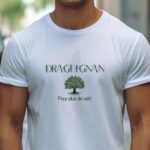 T-Shirt Blanc Draguignan pour plus de vert Pour homme-1