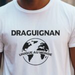 T-Shirt Blanc Draguignan unique au monde Pour homme-2