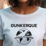 T-Shirt Blanc Dunkerque unique au monde Pour femme-1