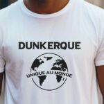 T-Shirt Blanc Dunkerque unique au monde Pour homme-2