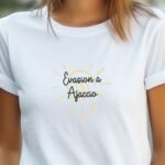 T-Shirt Blanc Evasion à Ajaccio Pour femme-1