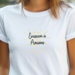 T-Shirt Blanc Evasion à Amiens Pour femme-1