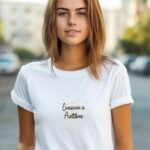 T-Shirt Blanc Evasion à Antibes Pour femme-2