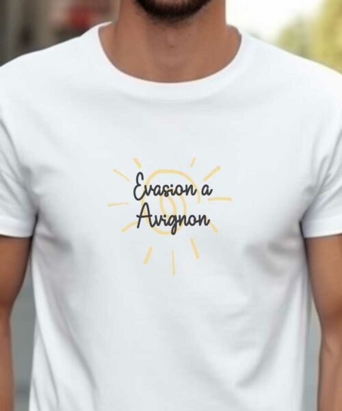 T-Shirt Blanc Evasion à Avignon Pour homme-2