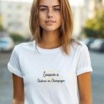 T-Shirt Blanc Evasion à Châlons-en-Champagne Pour femme-2