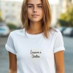 T-Shirt Blanc Evasion à Chelles Pour femme-2