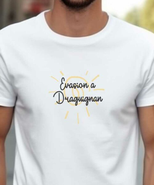 T-Shirt Blanc Evasion à Draguignan Pour homme-2