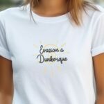 T-Shirt Blanc Evasion à Dunkerque Pour femme-1