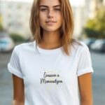 T-Shirt Blanc Evasion à Mamoudzou Pour femme-2