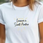 T-Shirt Blanc Evasion à Saint-André Pour femme-1