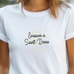 T-Shirt Blanc Evasion à Saint-Denis Pour femme-1