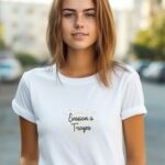 T-Shirt Blanc Evasion à Troyes Pour femme-2
