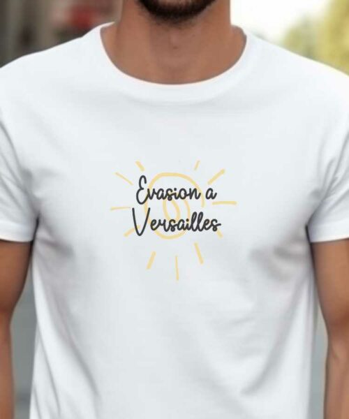 T-Shirt Blanc Evasion à Versailles Pour homme-2