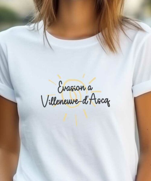 T-Shirt Blanc Evasion à Villeneuve-d’Ascq Pour femme-1