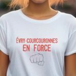 T-Shirt Blanc Évry-Courcouronnes en force Pour femme-2