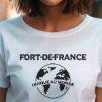 T-Shirt Blanc Fort-de-France unique au monde Pour femme-1