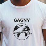 T-Shirt Blanc Gagny unique au monde Pour homme-2