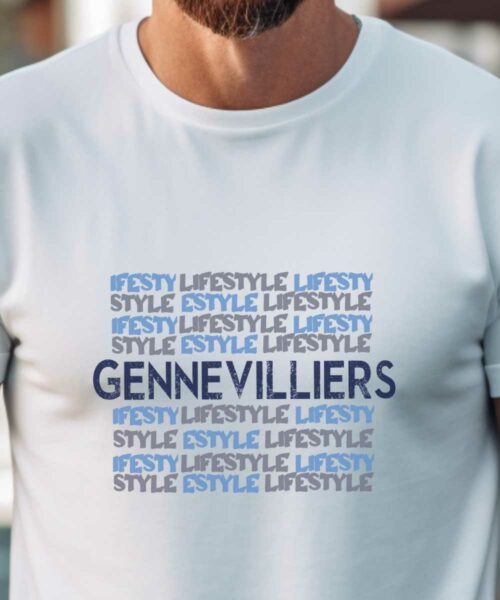 T-Shirt Blanc Gennevilliers lifestyle Pour homme-1