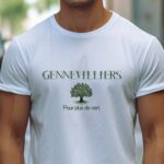 T-Shirt Blanc Gennevilliers pour plus de vert Pour homme-1