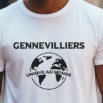 T-Shirt Blanc Gennevilliers unique au monde Pour homme-2