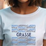 T-Shirt Blanc Grasse lifestyle Pour femme-1