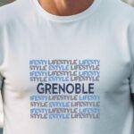 T-Shirt Blanc Grenoble lifestyle Pour homme-1