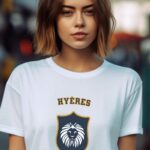 T-Shirt Blanc Hyères blason Pour femme-1