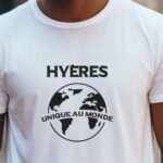 T-Shirt Blanc Hyères unique au monde Pour homme-2