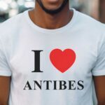 T-Shirt Blanc I love Antibes Pour homme-1