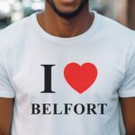T-Shirt Blanc I love Belfort Pour homme-1