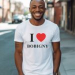 T-Shirt Blanc I love Bobigny Pour homme-2