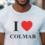 T-Shirt Blanc I love Colmar Pour homme-1