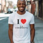 T-Shirt Blanc I love La Courneuve Pour homme-2