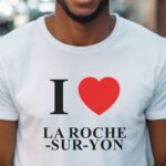 T-Shirt Blanc I love La Roche-sur-Yon Pour homme-1