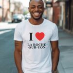 T-Shirt Blanc I love La Roche-sur-Yon Pour homme-2