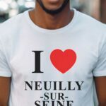 T-Shirt Blanc I love Neuilly-sur-Seine Pour homme-1