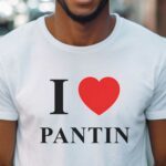 T-Shirt Blanc I love Pantin Pour homme-1