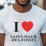 T-Shirt Blanc I love Saint-Maur-des-Fossés Pour homme-1