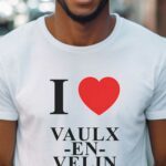 T-Shirt Blanc I love Vaulx-en-Velin Pour homme-1