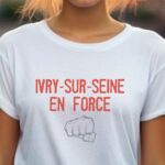 T-Shirt Blanc Ivry-sur-Seine en force Pour femme-2