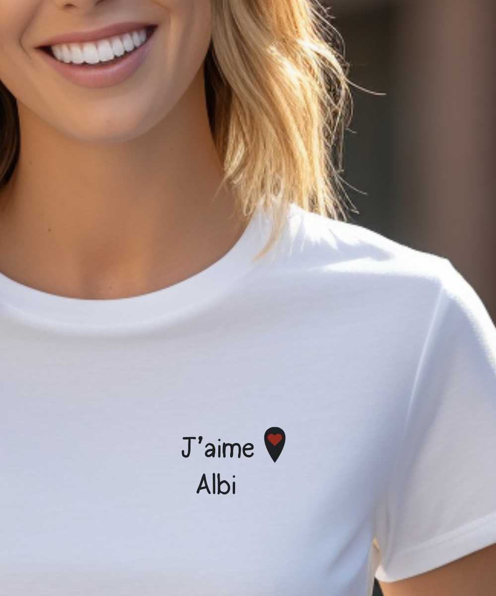T-Shirt Blanc J’aime Albi Pour femme-1