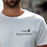 T-Shirt Blanc J'aime Bourg-en-Bresse Pour homme-1