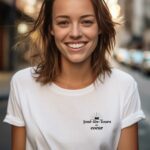 T-Shirt Blanc Joué-lès-Tours de coeur Pour femme-2