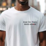 T-Shirt Blanc Joué-lès-Tours mon amour Pour homme-1