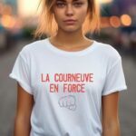 T-Shirt Blanc La Courneuve en force Pour femme-1