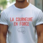 T-Shirt Blanc La Courneuve en force Pour homme-2