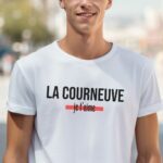 T-Shirt Blanc La Courneuve je t'aime Pour homme-2