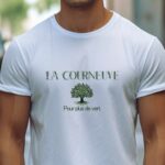 T-Shirt Blanc La Courneuve pour plus de vert Pour homme-1
